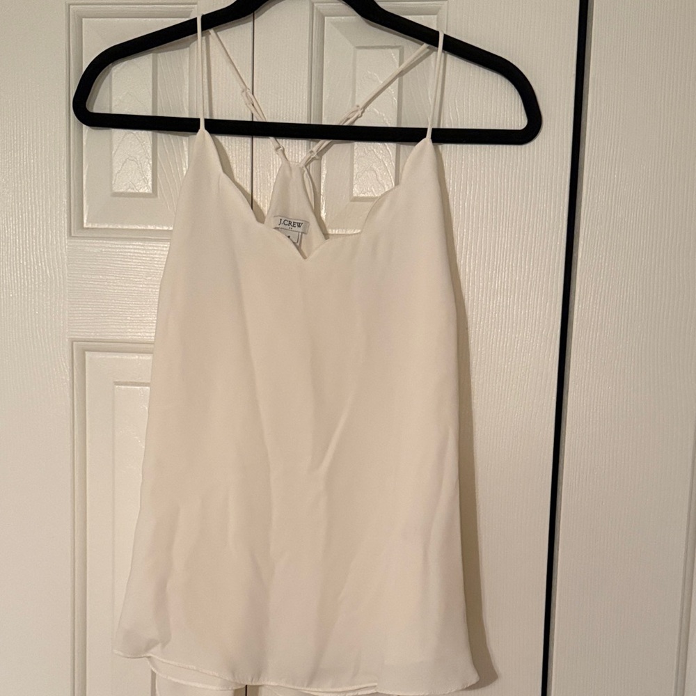 Cream Scalloped Top